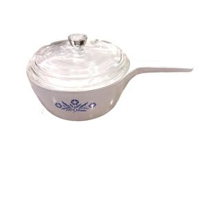 Vintage Corning Ware Blue Cornflower 1 1/2 pint Saucepan Pot with Lid